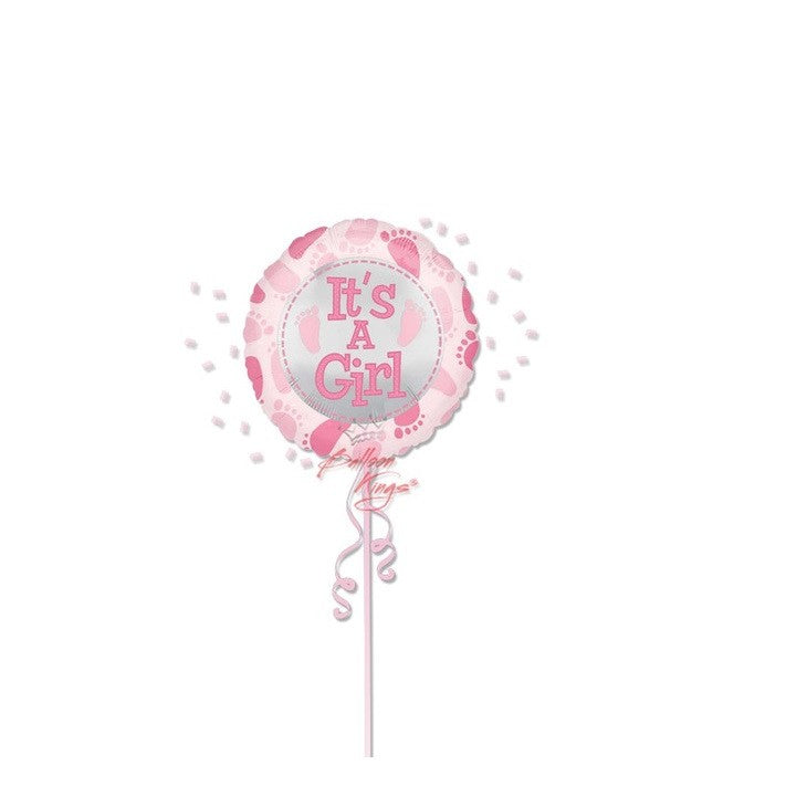 Balon Din Folie Metalizata, Figurina Rotunda, Tema Gender Reveal, 45 Cm, Ambalaj Individual, Pai Inclus, Umflare Cu Aer Sau Heliu - vivimall.ro
