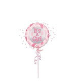 Balon Din Folie Metalizata, Figurina Rotunda, Tema Gender Reveal, 45 Cm, Ambalaj Individual, Pai Inclus, Umflare Cu Aer Sau Heliu - vivimall.ro