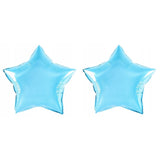 Balon Din Folie Metalizata, Figurina Stea, Tematica Aniversare, 40 Cm, Ambalaj Individual, Pai Inclus, Umflare Cu Aer Sau Heliu, Bleu - vivimall.ro