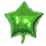 Balon din Folie Metalizata, Vivimall, Figurina Stea, Model Simplu, Tematica Aniversare, 40 cm, Ambalaj Individual, Pai Inclus, Umflare cu Aer sau Heliu, Verde - vivimall.ro