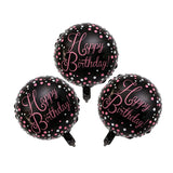 Balon Din Folie Metalizata, Figurine, Happy Birthday, Tematica Aniversare, 45 Cm, Ambalaj Individual, Pai Inclus, Umflare Cu Aer Sau Heliu - vivimall.ro