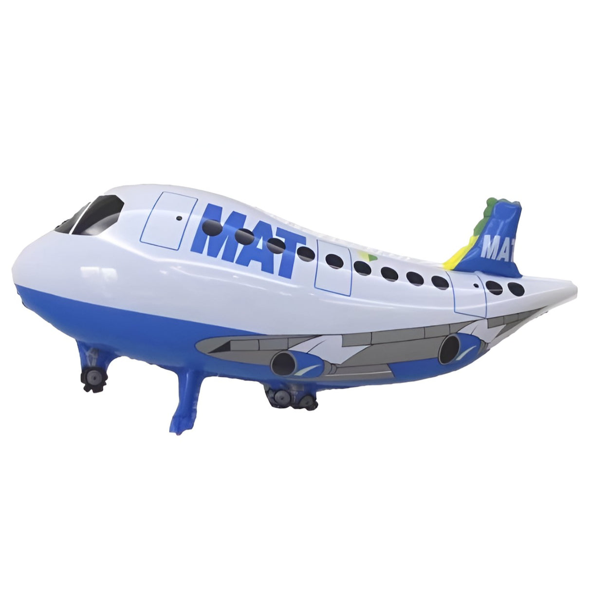 Balon Din Folie Metalizata, Figurina Avion, Tema Aeronava, Ambalaj Individual, Pai Inclus, Umflare Cu Aer Sau Heliu