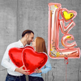 Метален фолиен балон, фигурка, любовен модел, любовна тема, индивидуална опаковка, включена сламка, надува се с въздух или хелий.