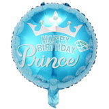 Balon Din Folie Metalizata, Figurine, Happy Birthday, Tematica Aniversare, 45 Cm, Ambalaj Individual, Pai Inclus, Umflare Cu Aer Sau Heliu