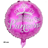 Balon Din Folie Metalizata, Figurine, Happy Birthday, Tematica Aniversare, 45 Cm, Ambalaj Individual, Pai Inclus, Umflare Cu Aer Sau Heliu