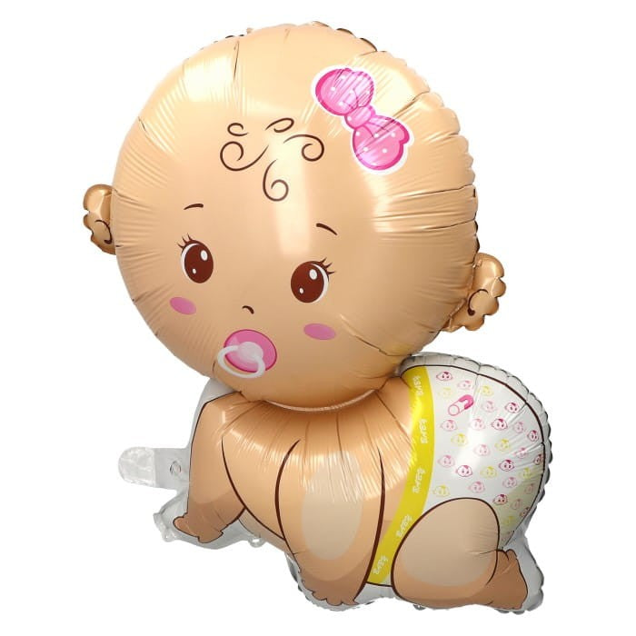 Balon Din Folie Metalizata, Mini Figurina, Tematica Gender Reveal, Ambalaj Individual, Pai Inclus, Umflare Cu Aer Sau Heliu - vivimall.ro