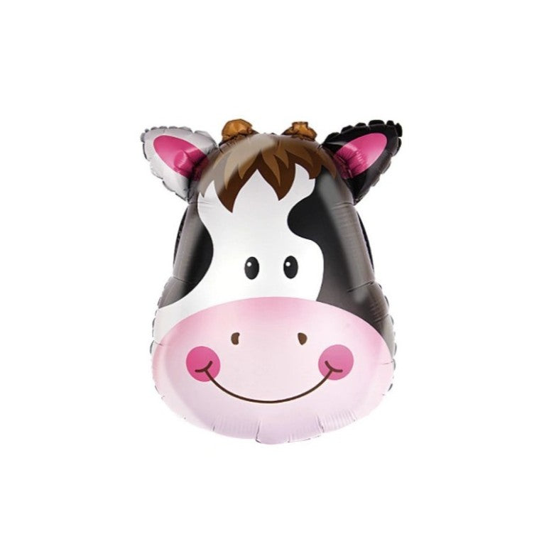 Balon Din Folie Metalizata, Mini Figurine Animalute, Tematica Aniversare, Ambalaj Individual, Pai Inclus, Umflare Cu Aer Sau Heliu