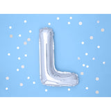 Balon Folie Metalizata Litera L, 40 Cm, Umflati Cu Heliu Sau Aer, Ambalaj Individual, Pai Inclus - vivimall.ro