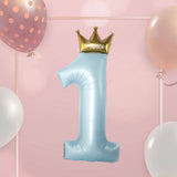 Balon Din Folie Metalizata, Figurina Cifra 1, 91 Cm, Ambalaj Individual, Pai Inclus, Umflare Cu Aer Sau Heliu - vivimall.ro