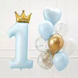 Balon Din Folie Metalizata, Figurina Cifra 1, 91 Cm, Ambalaj Individual, Pai Inclus, Umflare Cu Aer Sau Heliu - vivimall.ro