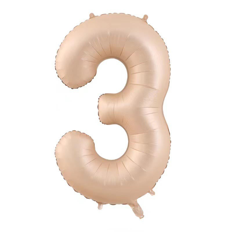 Balon Din Folie Metalizata, Figurina Cifra, Tema Aniversare 100 Cm, Ambalaj Individual, Pai Inclus, Umflare Cu Aer Sau Heliu, Crem - vivimall.ro