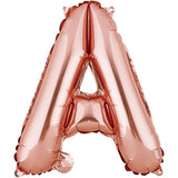 Balon Folie Metalizata Litera A, 40 Cm, Umflati Cu Heliu Sau Aer, Ambalaj Individual, Pai Inclus, Rose Gold - vivimall.ro