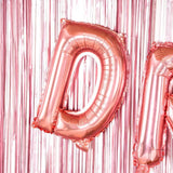 Balon Folie Metalizata Litera D, Vivimall, 40 cm, Umflati cu Heliu sau Aer, Ambalaj Individual, Pai inclus, Rose Gold - vivimall.ro