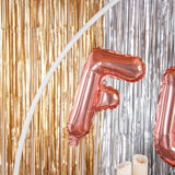 Balon Folie Metalizata Litera F, Vivimall, 40 cm, Umflati cu Heliu sau Aer, Ambalaj Individual, Pai inclus, Rose Gold - vivimall.ro