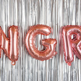 Balon Folie Metalizata Litera G, Vivimall, 40 cm, Umflati cu Heliu sau Aer, Ambalaj Individual, Pai inclus, Rose Gold - vivimall.ro