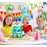 Balon din Folie Metalizata, Vivimall, Tip Coronita, Model Elefant, Ambalaj Individual, Pai Inclus, Umflare cu Aer sau Heliu, 47 x 27 cm, Albastru - vivimall.ro