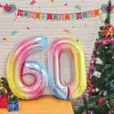 Balon din Folie Metalizata Gradient Vivimall, Figurina Cifra, Tema Aniversare 100 cm, Ambalaj Individual, Pai inclus, Umflare cu Aer sau Heliu, Multicolor, Cifra 0 - vivimall.ro