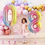 Balon din Folie Metalizata Gradient Vivimall, Figurina Cifra, Tema Aniversare 100 cm, Ambalaj Individual, Pai inclus, Umflare cu Aer sau Heliu, Multicolor, Cifra 0 - vivimall.ro