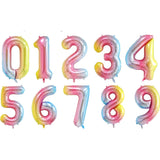 Balon din Folie Metalizata Gradient Vivimall, Figurina Cifra, Tema Aniversare 100 cm, Ambalaj Individual, Pai inclus, Umflare cu Aer sau Heliu, Multicolor, Cifra 1 - vivimall.ro