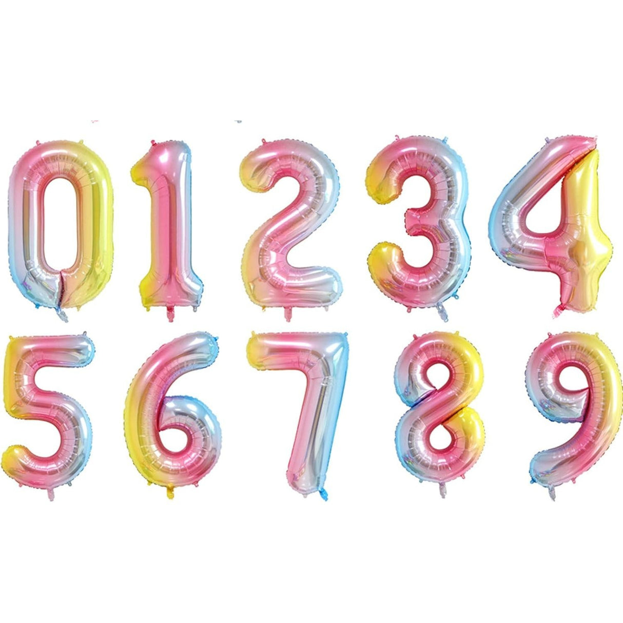 Balon Din Folie Metalizata Gradient Figurina Cifra, Tema Aniversare 100 Cm, Ambalaj Individual, Pai Inclus, Umflare Cu Aer Sau Heliu, Cifra 3 - vivimall.ro