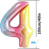 Balon din Folie Metalizata Gradient Vivimall, Figurina Cifra, Tema Aniversare 100 cm, Ambalaj Individual, Pai inclus, Umflare cu Aer sau Heliu, Multicolor, Cifra 4 - vivimall.ro