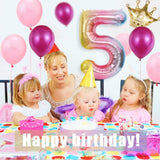 Balon din Folie Metalizata Gradient Vivimall, Figurina Cifra, Tema Aniversare 100 cm, Ambalaj Individual, Pai inclus, Umflare cu Aer sau Heliu, Multicolor, Cifra 5 - vivimall.ro