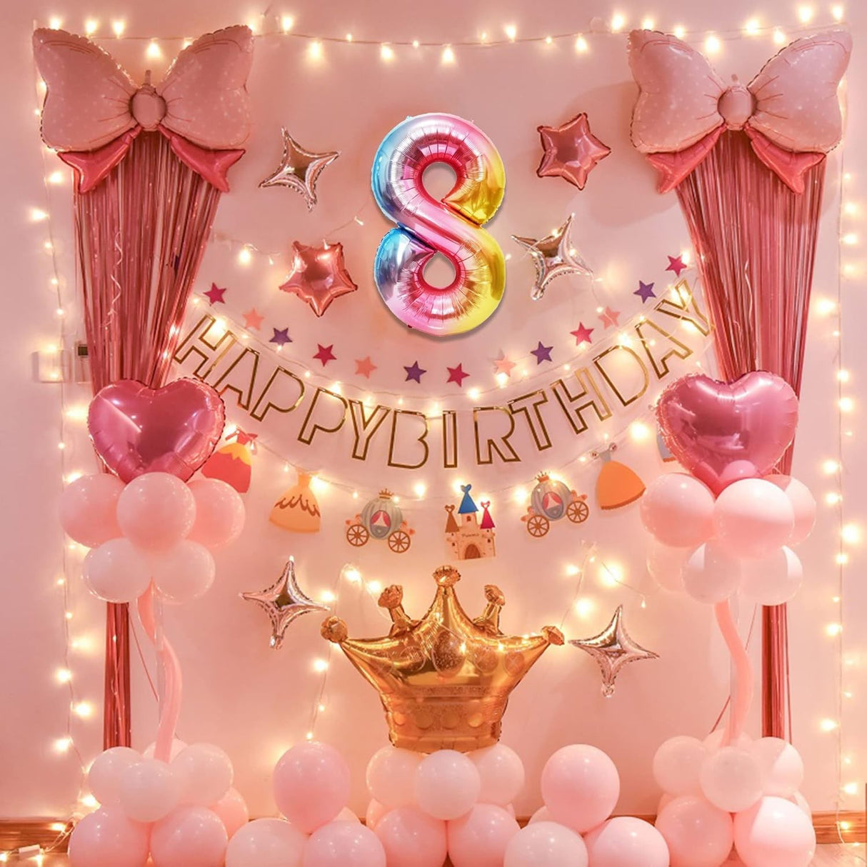 Balon Din Folie Metalizata Gradient Figurina Cifra, Tema Aniversare 100 Cm, Ambalaj Individual, Pai Inclus, Umflare Cu Aer Sau Heliu, Cifra 8 - vivimall.ro