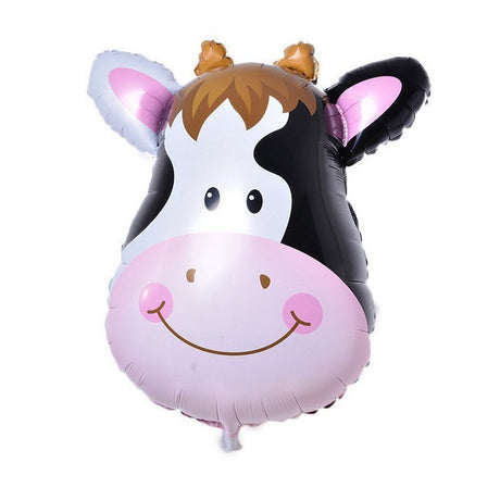 Balon Din Folie Metalizata, Mini Figurine Animalute, Tematica Aniversare, Ambalaj Individual, Pai Inclus, Umflare Cu Aer Sau Heliu - vivimall.ro