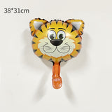 Balon Din Folie Metalizata, Mini Figurine Animalute, Tematica Aniversare, Ambalaj Individual, Pai Inclus, Umflare Cu Aer Sau Heliu - vivimall.ro