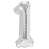 Balon Din Folie Metalizata, Figurina Cifra, Tema Aniversare 80 Cm, Ambalaj Individual, Pai Inclus, Umflare Cu Aer Sau Heliu, Cifra 1 - vivimall.ro
