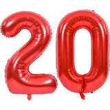 Balon Din Folie Metalizata, Figurina Cifra, Tema Aniversare 40 Cm, Ambalaj Individual, Pai Inclus, Umflare Cu Aer Sau Heliu, Cifra 2