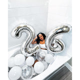 Balon Din Folie Metalizata, Figurina Cifra, Tema Aniversare 80 Cm, Ambalaj Individual, Pai Inclus, Umflare Cu Aer Sau Heliu, Cifra 6 - vivimall.ro