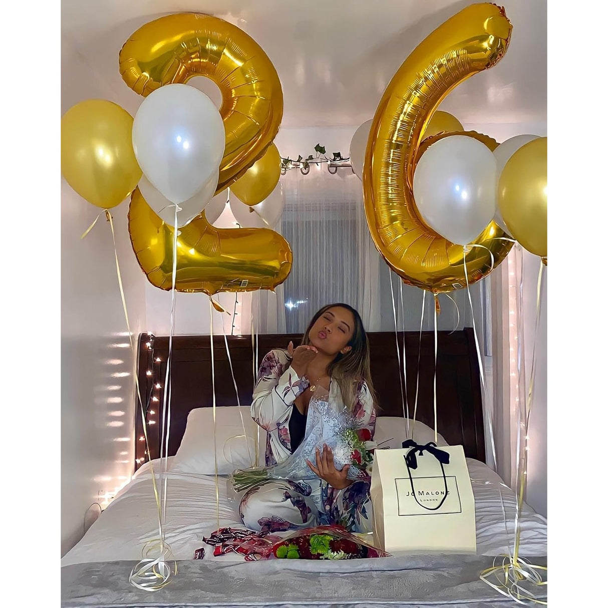 Balon Din Folie Metalizata, Figurina Cifra, Tema Aniversare 80 Cm, Ambalaj Individual, Pai Inclus, Umflare Cu Aer Sau Heliu, Cifra 6