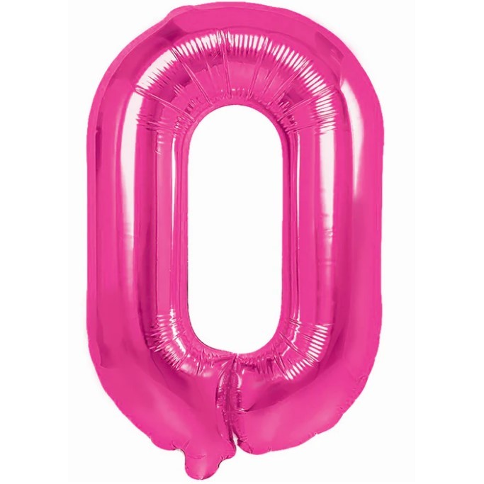 Balon Din Folie Metalizata, Figurina Cifra, Tema Aniversare 40 Cm, Ambalaj Individual, Pai Inclus, Umflare Cu Aer Sau Heliu, Cifra 0