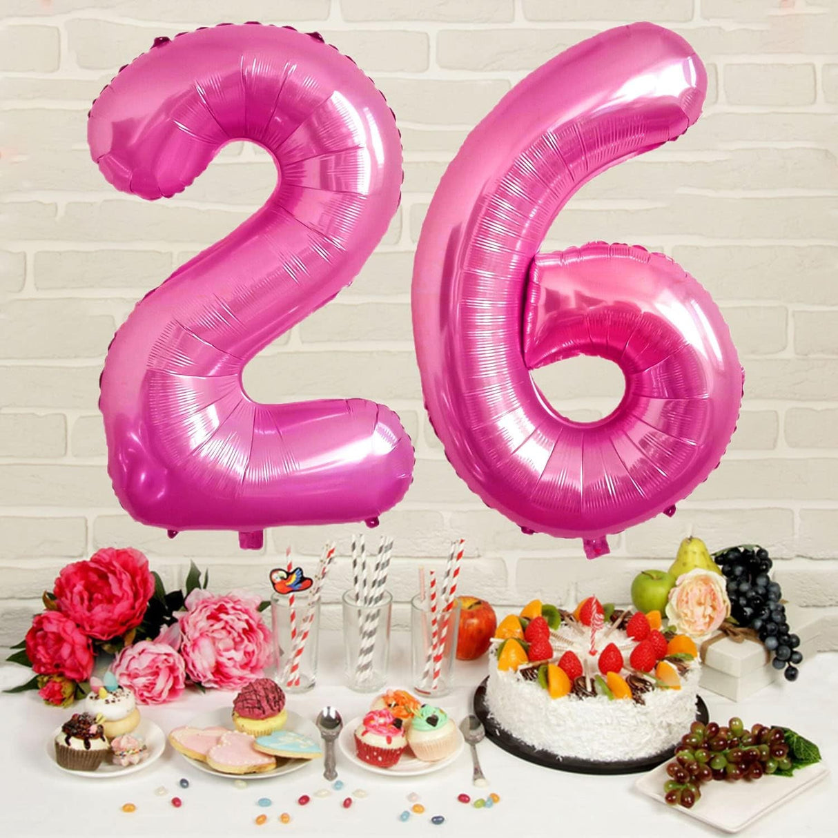 Balon Din Folie Metalizata, Figurina Cifra, Tema Aniversare 40 Cm, Ambalaj Individual, Pai Inclus, Umflare Cu Aer Sau Heliu, Cifra 2