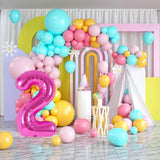 Balon Din Folie Metalizata, Figurina Cifra, Tema Aniversare 40 Cm, Ambalaj Individual, Pai Inclus, Umflare Cu Aer Sau Heliu, Cifra 2