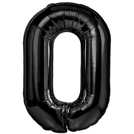 Balon Din Folie Metalizata, Figurina Cifra, Tema Aniversare 80 Cm, Ambalaj Individual, Pai Inclus, Umflare Cu Aer Sau Heliu, Cifra 0 - vivimall.ro