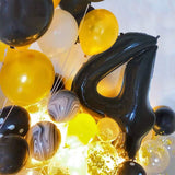 Balon Din Folie Metalizata, Figurina Cifra, Tema Aniversare 80 Cm, Ambalaj Individual, Pai Inclus, Umflare Cu Aer Sau Heliu, Cifra 4 - vivimall.ro