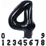 Balon Din Folie Metalizata, Figurina Cifra, Tema Aniversare 80 Cm, Ambalaj Individual, Pai Inclus, Umflare Cu Aer Sau Heliu, Cifra 4 - vivimall.ro