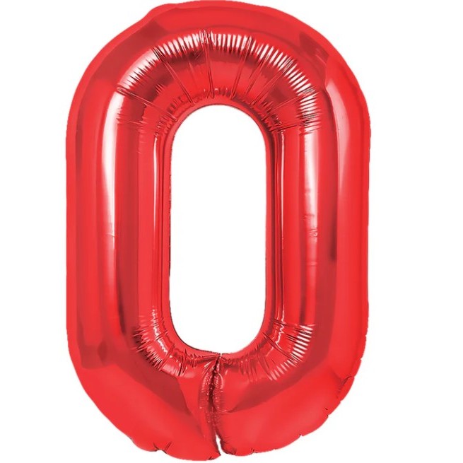 Balon Din Folie Metalizata, Figurina Cifra, Tema Aniversare 80 Cm, Ambalaj Individual, Pai Inclus, Umflare Cu Aer Sau Heliu, Cifra 0