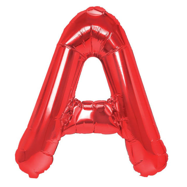 Balon Folie Metalizata Litera A, Vivimall, 40 cm, Umflati cu Heliu sau Aer, Ambalaj Individual, Pai inclus, Rosu - vivimall.ro