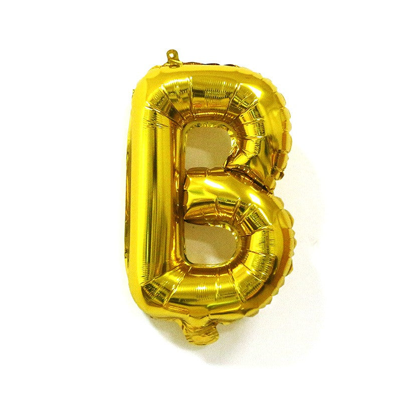 Balon Folie Metalizata Litera B, 40 Cm, Umflati Cu Heliu Sau Aer, Ambalaj Individual, Pai Inclus - vivimall.ro