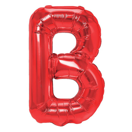 Balon Folie Metalizata Litera B, 40 Cm, Umflati Cu Heliu Sau Aer, Ambalaj Individual, Pai Inclus - vivimall.ro