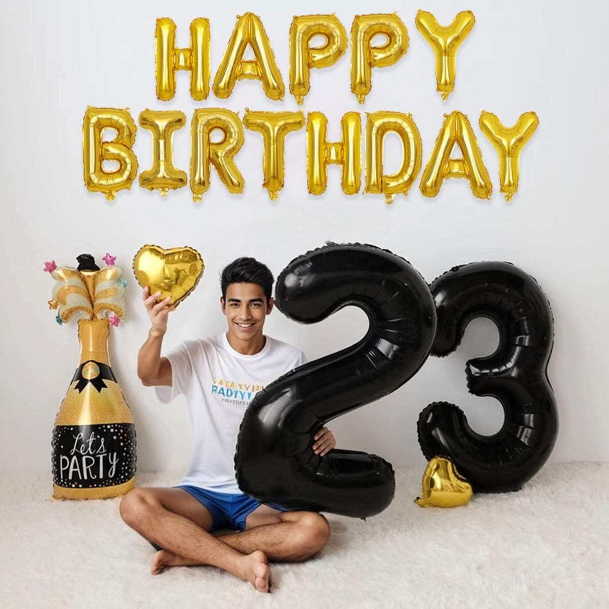 Balon Folie Metalizata Litera B, 80 Cm, Umflati Cu Heliu Sau Aer, Ambalaj Individual, Pai Inclus - vivimall.ro