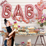 Balon Folie Metalizata Litera B, Vivimall, 80 cm, Umflati cu Heliu sau Aer, Ambalaj Individual, Pai inclus, Rose Gold - vivimall.ro