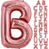 Balon Folie Metalizata Litera B, 80 Cm, Umflati Cu Heliu Sau Aer, Ambalaj Individual, Pai Inclus, Rose Gold - vivimall.ro