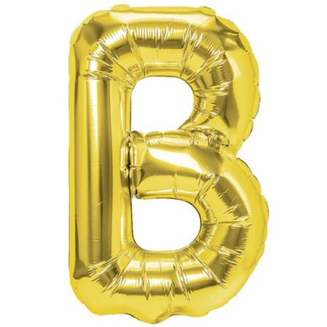 Balon Folie Metalizata Litera B, 40 Cm, Umflati Cu Heliu Sau Aer, Ambalaj Individual, Pai Inclus - vivimall.ro
