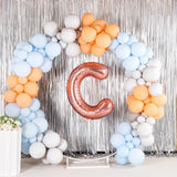 Balon Folie Metalizata Litera C, Vivimall, 100 cm, Umflati cu Heliu sau Aer, Ambalaj Individual, Pai inclus, Rose Gold - vivimall.ro