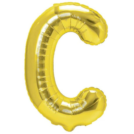 Balon Folie Metalizata Litera C, 40 Cm, Umflati Cu Heliu Sau Aer, Ambalaj Individual, Pai Inclus - vivimall.ro