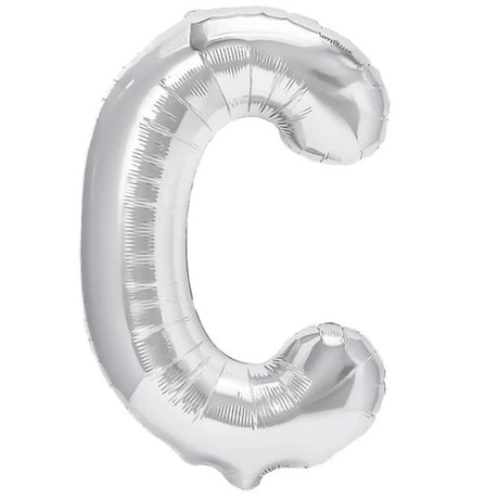 Balon Folie Metalizata Litera C, 40 Cm, Umflati Cu Heliu Sau Aer, Ambalaj Individual, Pai Inclus - vivimall.ro
